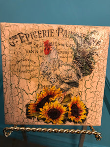 Rooster Decoupage